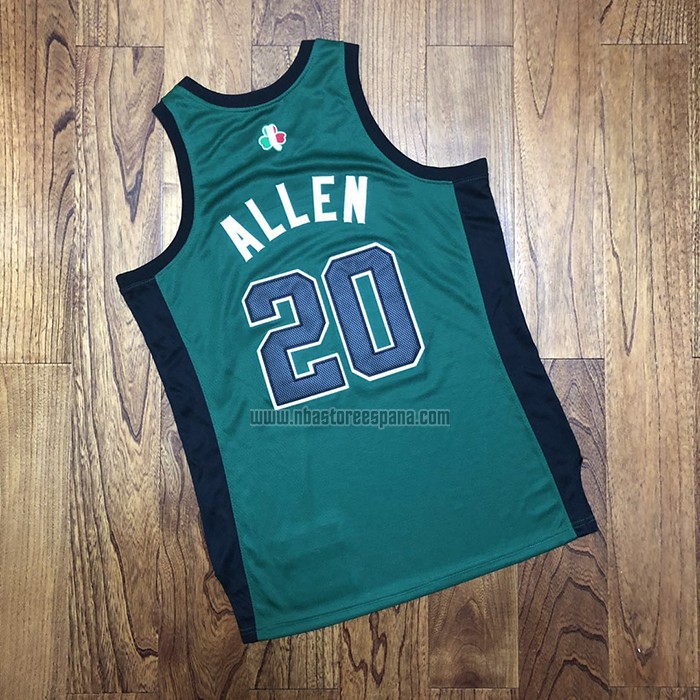 Camiseta Boston Celtics Ray Allen NO 20 Hardwood Classics Throwback 2007-08 Verde